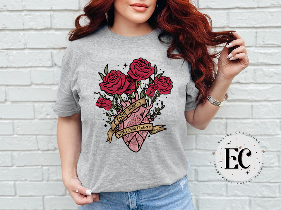Corazón Florecido Tee 🌹