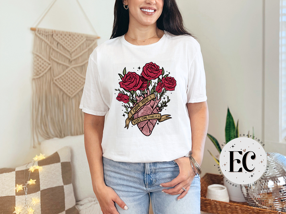 Corazón Florecido Tee 🌹