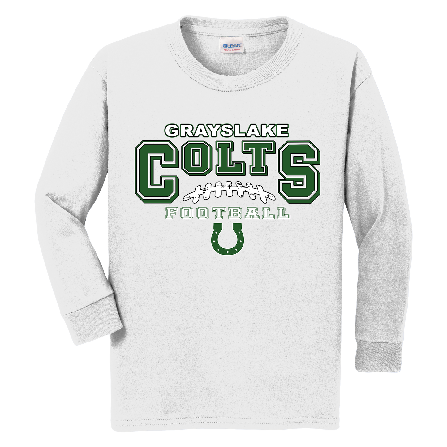 Gildan Youth Long Sleeve Football T-Shirt - Design 12
