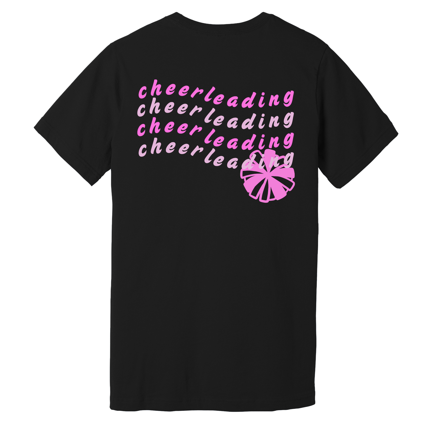 Bella + Canvas Unisex Heather CVC Cheerleading Tee - Pink Design