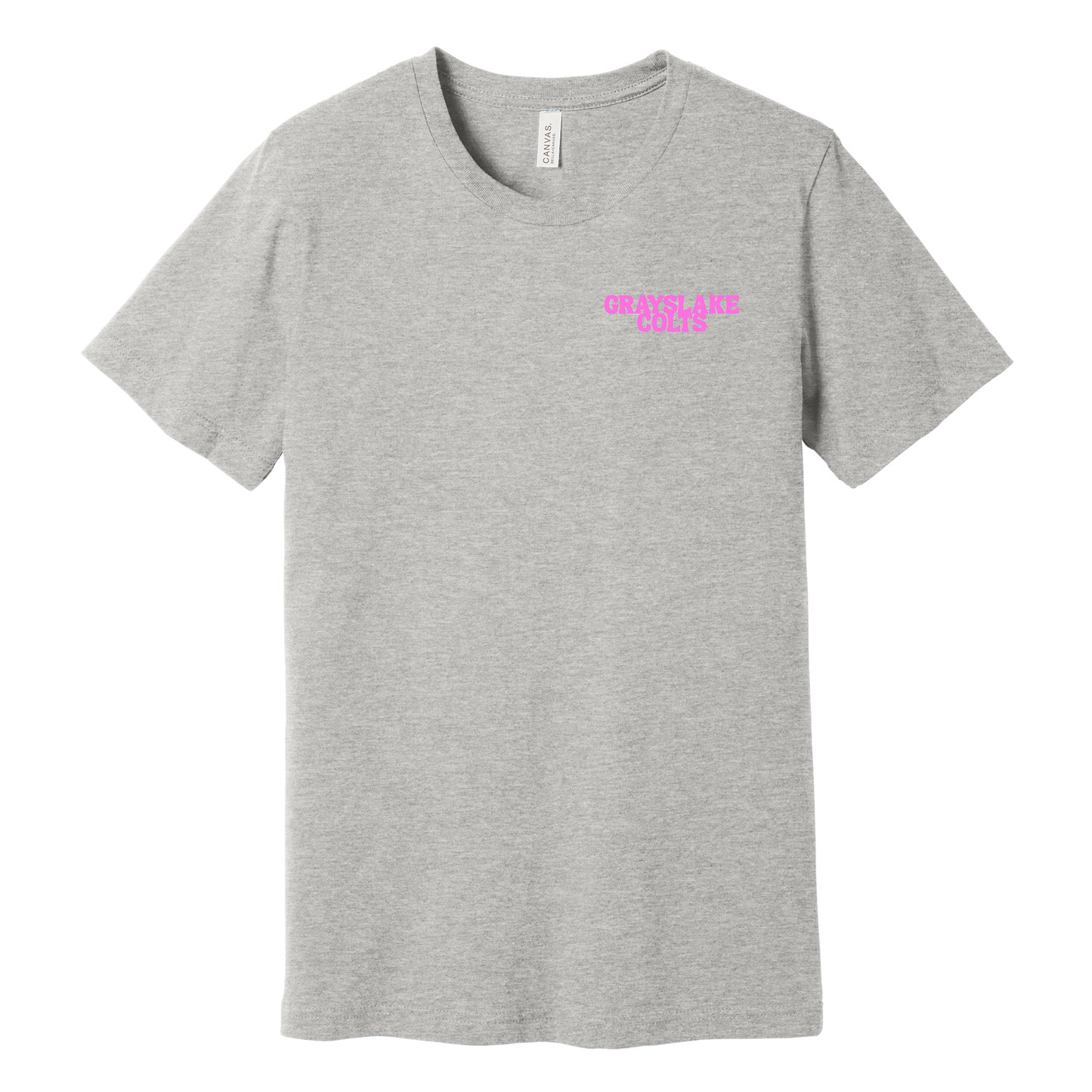 Bella + Canvas Unisex Heather CVC Cheerleading Tee - Pink Design