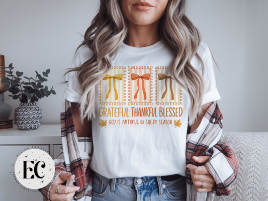 Grateful Thankful Blessed Tee 🤎✨