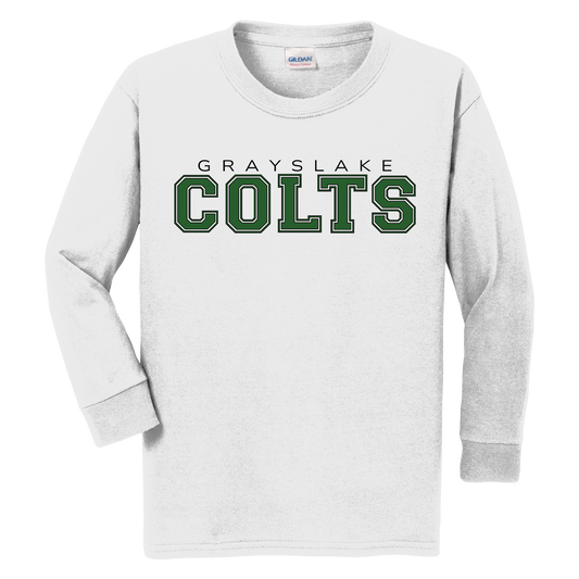 Gildan Youth Long Sleeve Colts T-Shirt - Design 5