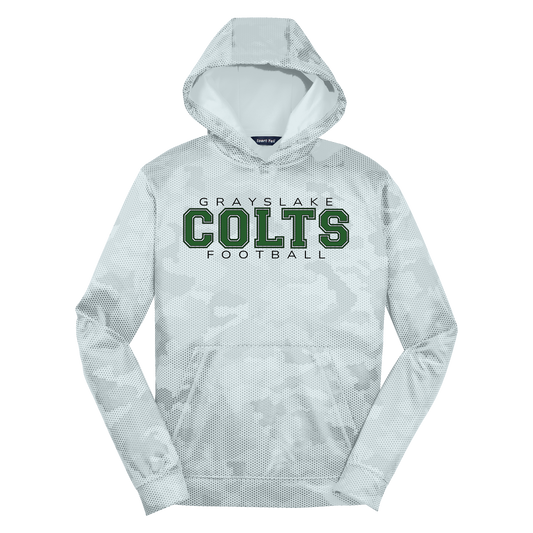 Sport-Tek Youth Camo Fleece Colts Hoodie - Design 9