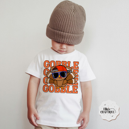 Gobble Gobble Turkey Kids Tee 🦃✨