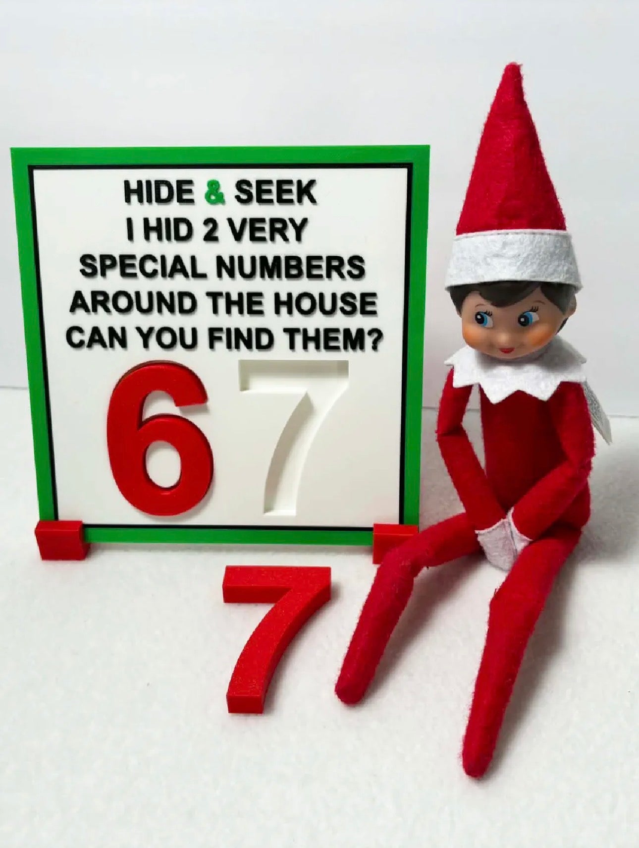 🎄 Elf Hide & Seek Number Game – 6 & 7 Weekend Special ✨