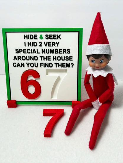 🎄 Elf Hide & Seek Number Game – 6 & 7 Weekend Special ✨