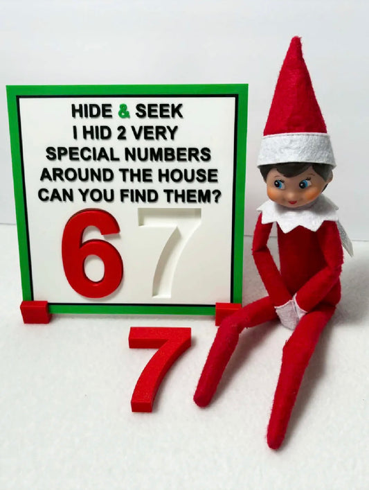 🎄 Elf Hide & Seek Number Game – 6 & 7 Weekend Special ✨