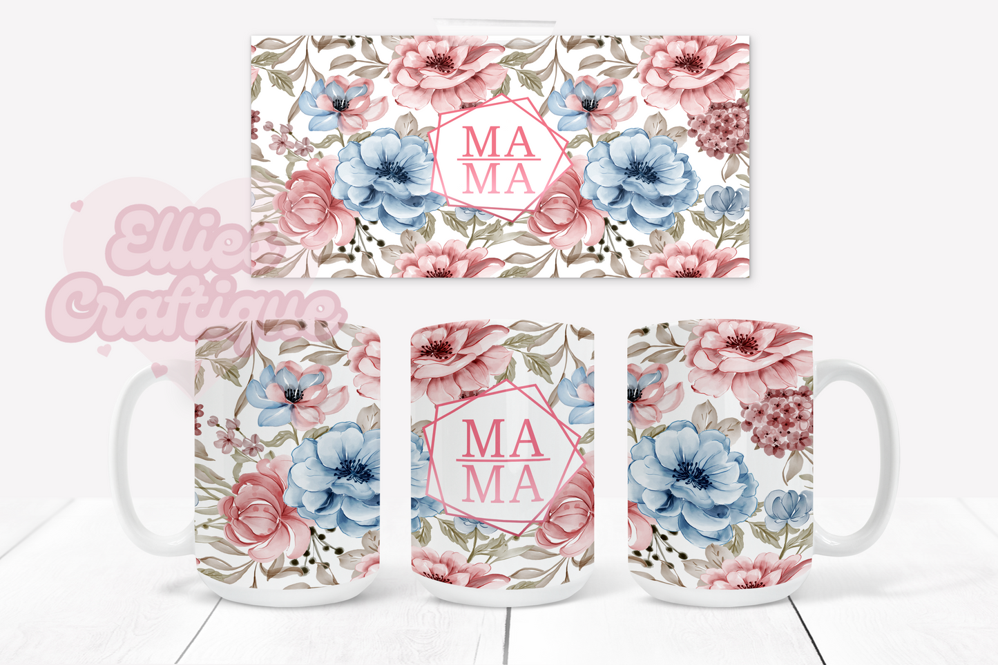 MAMA Floral Mug