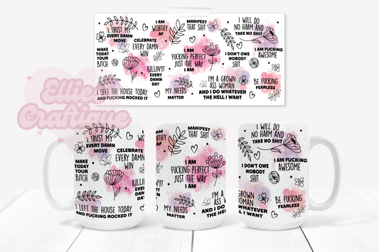 Vulgar Affirmation Pink Mug