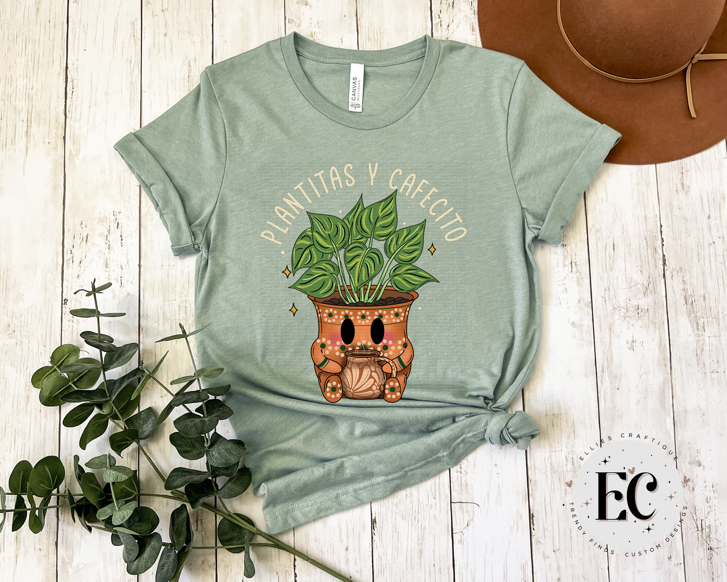 Plantitas Y Cafecito Tee 🌿☕