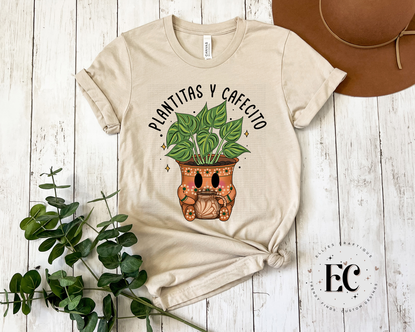 Plantitas Y Cafecito Tee 🌿☕