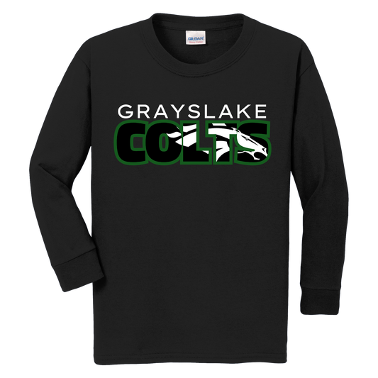 Gildan Youth Long Sleeve Colts T-Shirt - Design 6